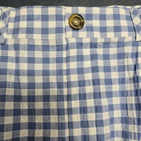 Nordstrom White and Blue Gingham Plaid 2XL shorts - Picture 2 of 5